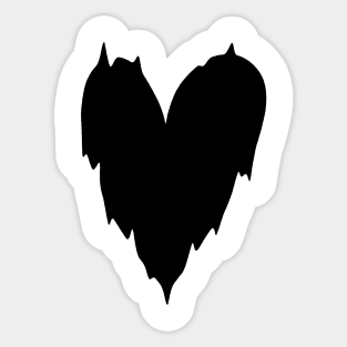 black heart Sticker